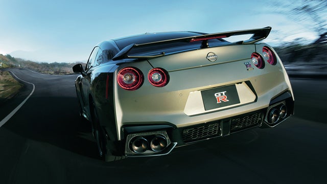 2024 Nissan GT-R seen from behind driving through a tunnel | Ed Martin Nissan of Fishers in Fishers IN